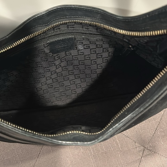 Vintage authentic Gucci Suede Elegant Black Hobo Bag - Picture 6 of 7